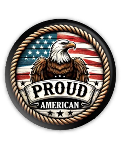 Proud American bald eagle refrigerator magnet